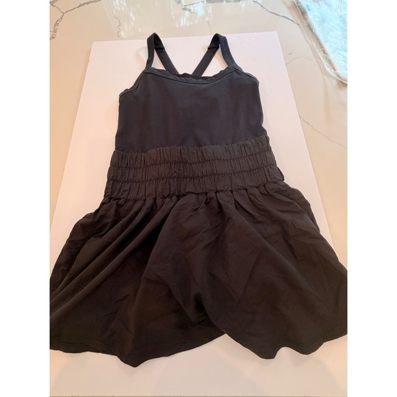 Free People FP Movement Dresses & Skirts - Free People FP Movement Hot Shot Mini Dress Black Smocked Activewear Womens M